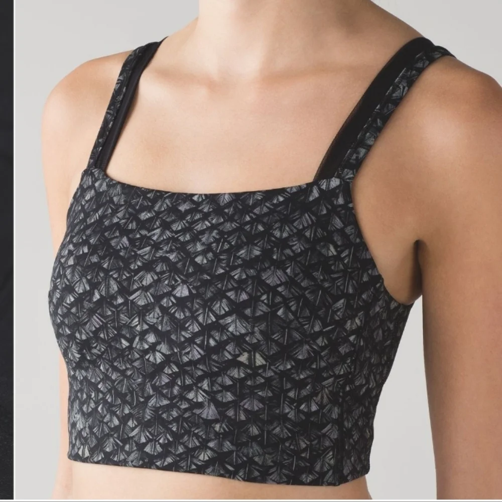 Lululemon Featherlight Bra Iridescent‎ Multi Black / Black size 8